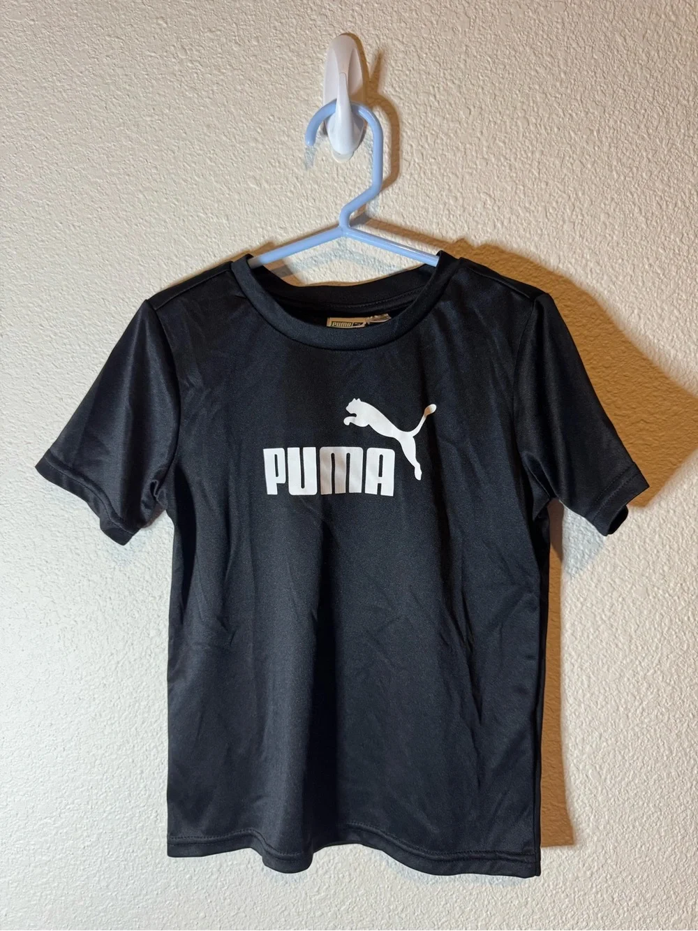 PUMA Black Logo Athletic Tee